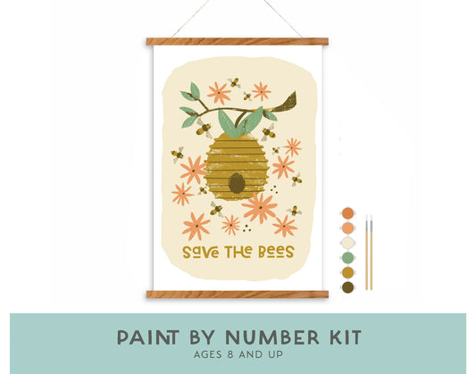 Save the Bees Art Paint By Number Kit