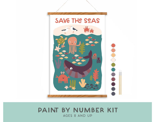 Save the Seas Meditative Art Paint By Number Kit