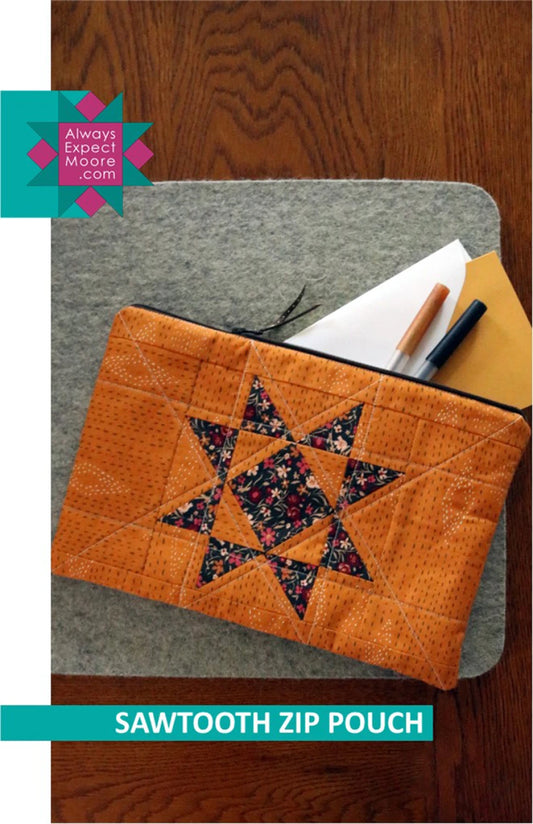 Sawtooth Zip Pouch Pattern by Carolina Moore CM202105 - Special Order