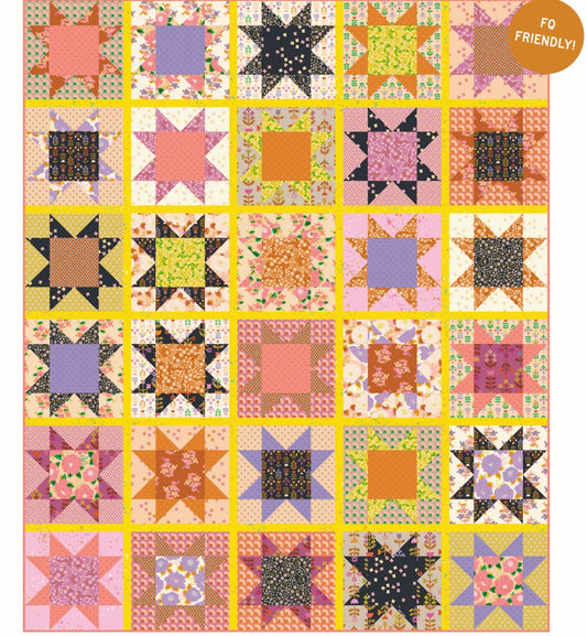 Favorite Flowers by Ruby Star Collaborative : Star Adventure Quilt Kit