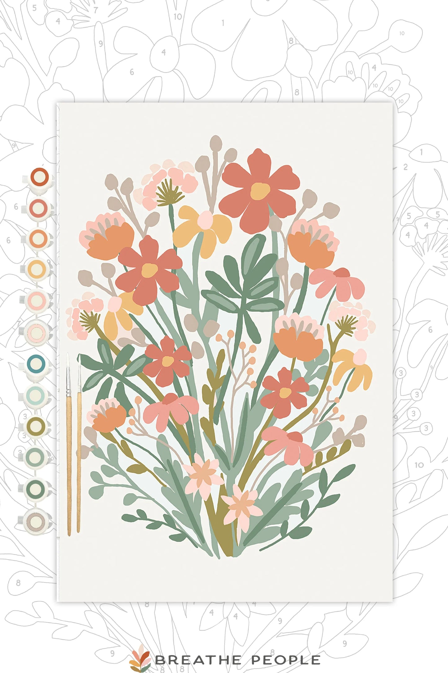 Wild Flowers Meditative Art Paint By Number Kit