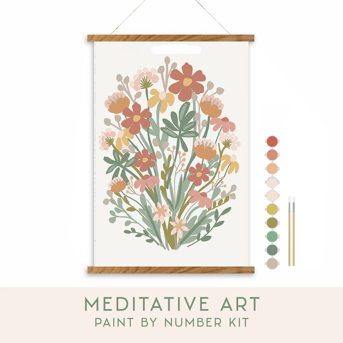 Wild Flowers Meditative Art Paint By Number Kit