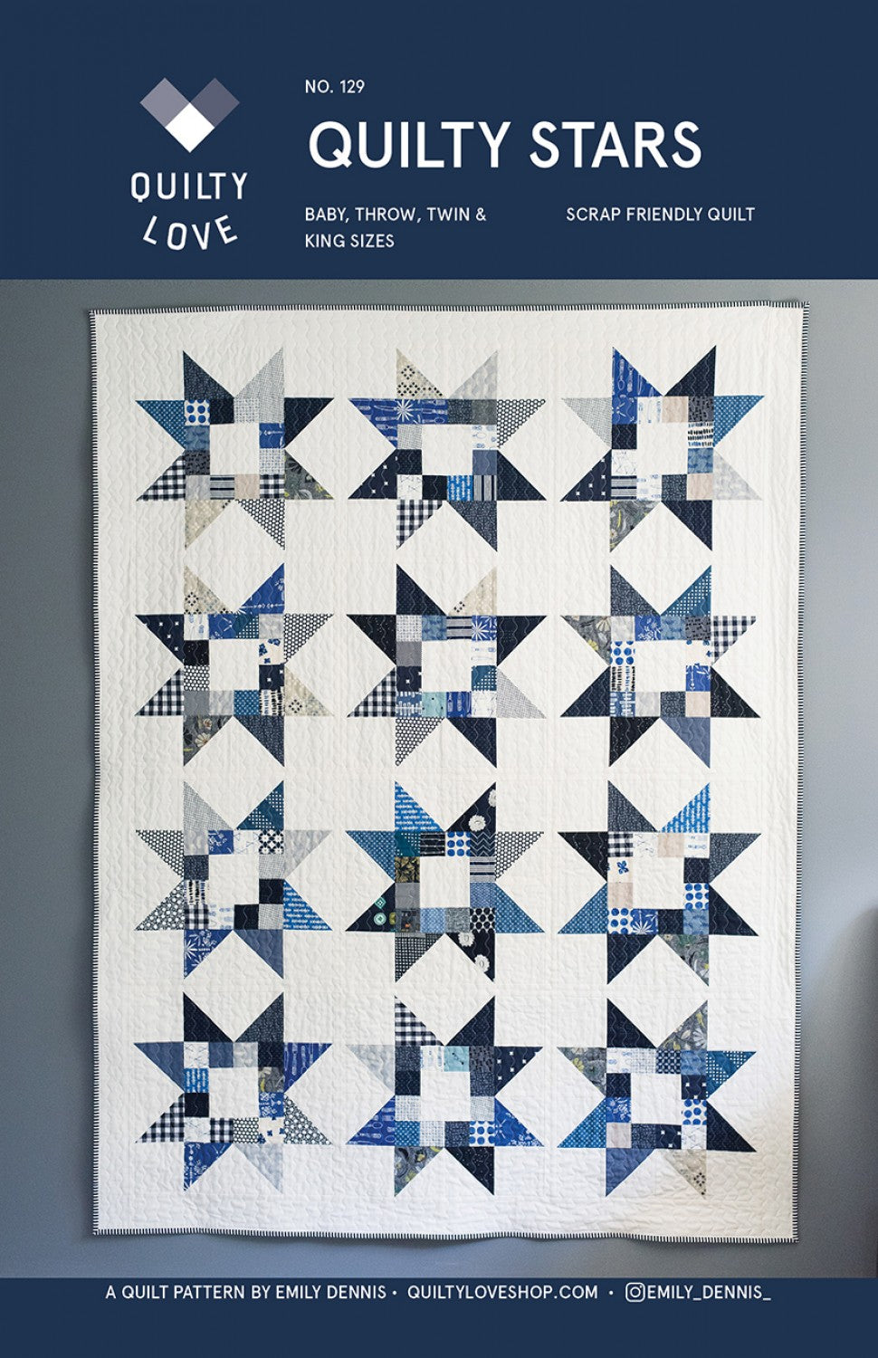 Quilty Stars Quilt Pattern by Quilty Love