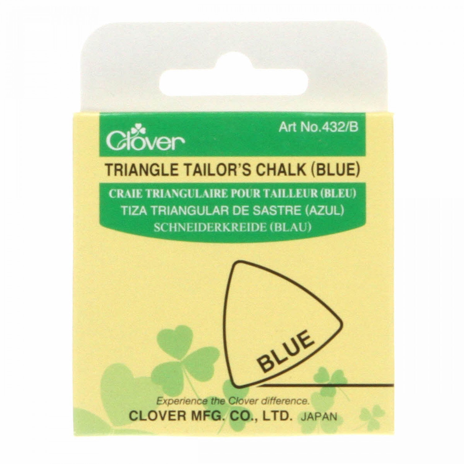 Triangle Tailor's Chalk (Blue) : Clover Needlecraft - Pack of 2