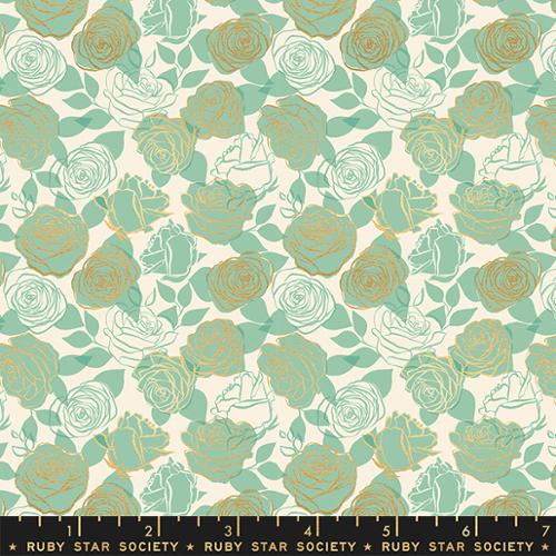 Curio by Melody Miller Roses Metallic Moss RS0063 12M