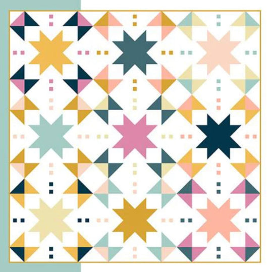 Starshine Quilt featuring Art Gallery Pure Solids Quilt Kit : Multiple Sizes
