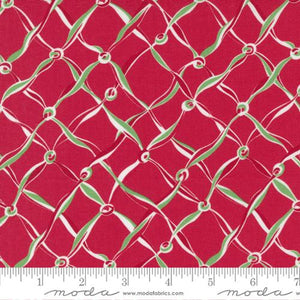 Pre-Order Reindeer Games by Me and My Sister Designs - Criss Cross Ribbon - Poinsettia Red 22443 13