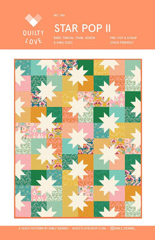 Modèle de courtepointe Star Pop II par Quilty Love