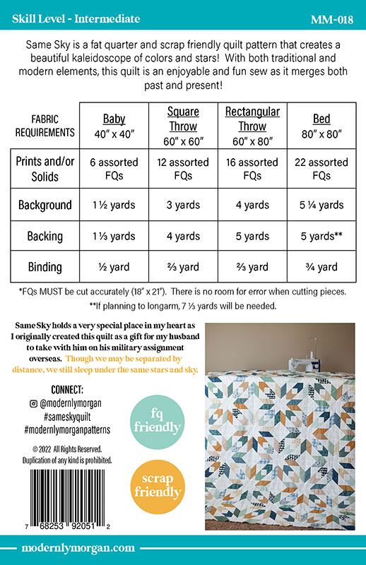 Same Sky Quilt Pattern by Modernly Morgan
