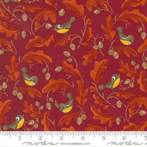 Forest Frolic by Robin Pickens for Moda - Chickadees and Acorns - Cinnamon 48742 16