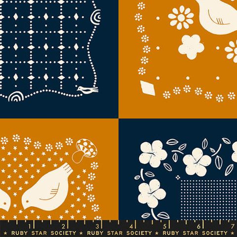 Pre-Order Sugar Maple by Alexia Abegg for Ruby Star Society - Panel - Navy RS4088 14