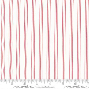Pre-Order Lighthearted by Camille Roskelley for Moda - Stripe Cream Red 55296 11