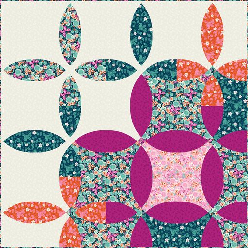 Picnic Petals Quilt Kit featuring Backyard by Sarah Watts