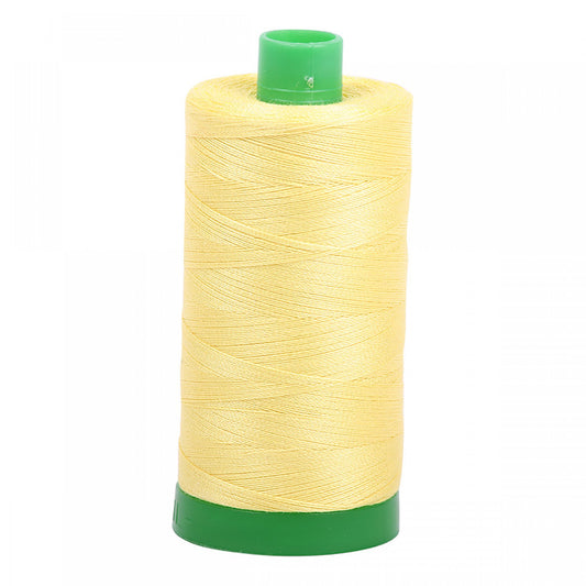 Mako Cotton Embroidery Thread 40wt 1094 yds Lemon : Aurifil