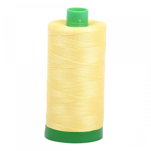 Mako Cotton Embroidery Thread 40wt 1094 yds Lemon : Aurifil