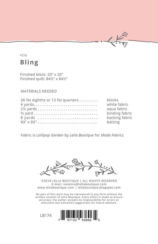 Bling Quilt Pattern by Lella Boutique