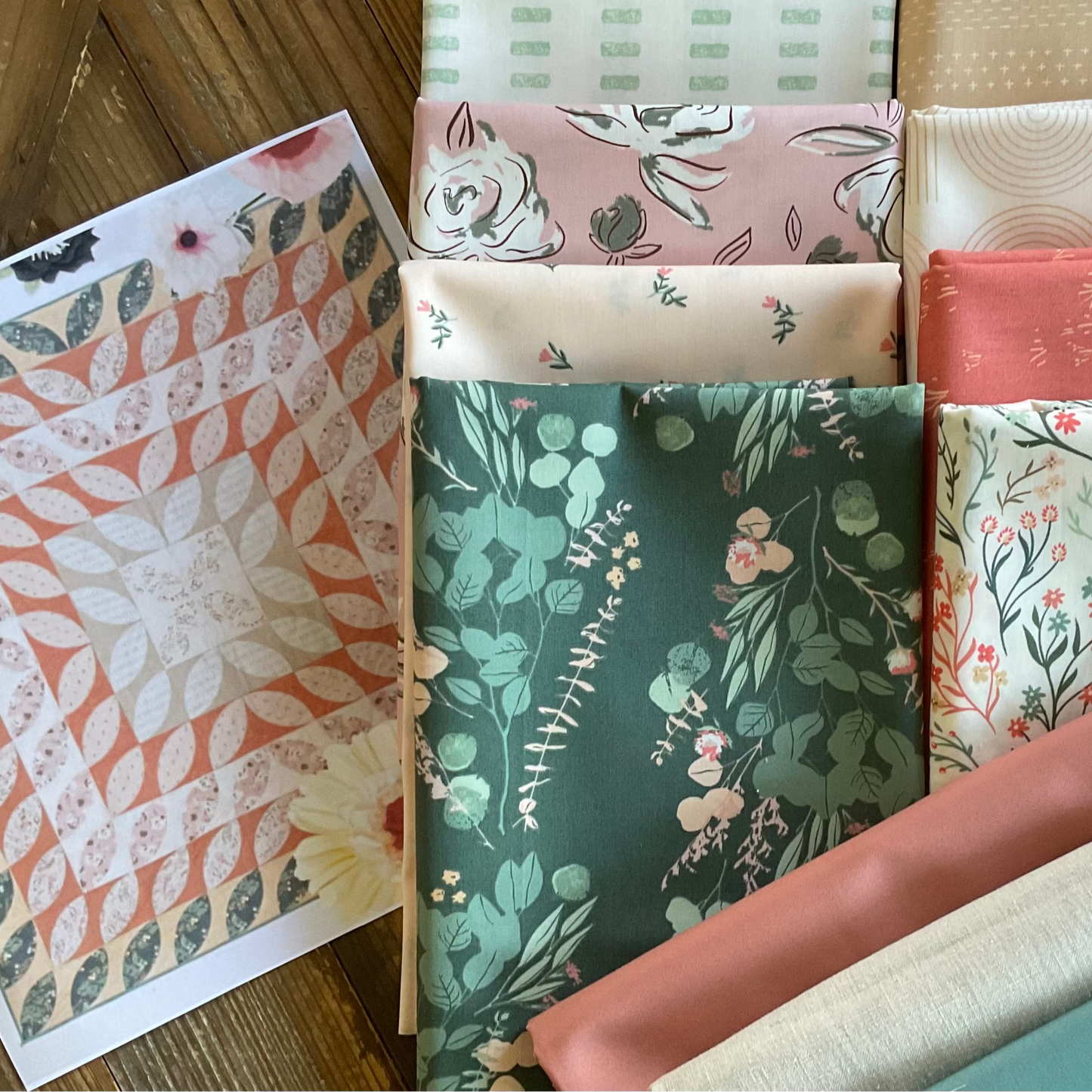 Blooms Road Quilt featuring All is Well by AFG Studios : Applique Quilt Kit