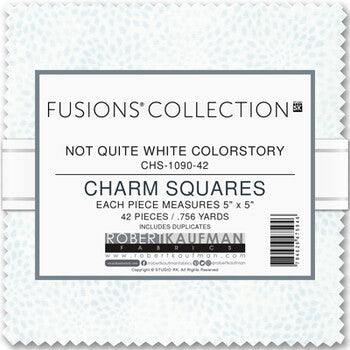 Fusions by Studio RK - Not Quite White Colorstory - Charm Pack