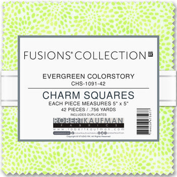 Fusions by Studio RK - Evergreen Colorstory - Charm Pack