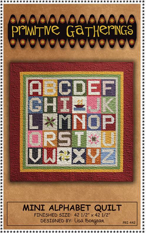 Mini Alphabet Quilt Pattern by Primitive Gatherings