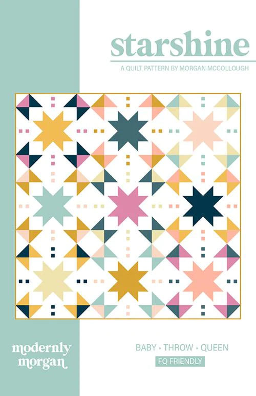 Starshine Quilt avec Art Gallery Pure Solids : Kit de courtepointe