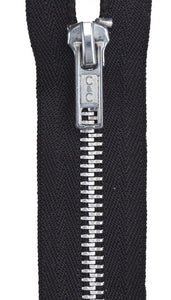 Heavy Weight Aluminum 1-Way Separating Zipper 20in Black : Coats & Clark