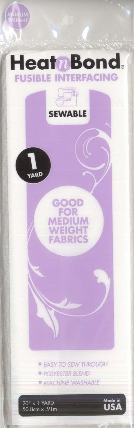 Heat N Bond Fusible Interfacing Medium Weight 20in x 1yd : Therm O Web