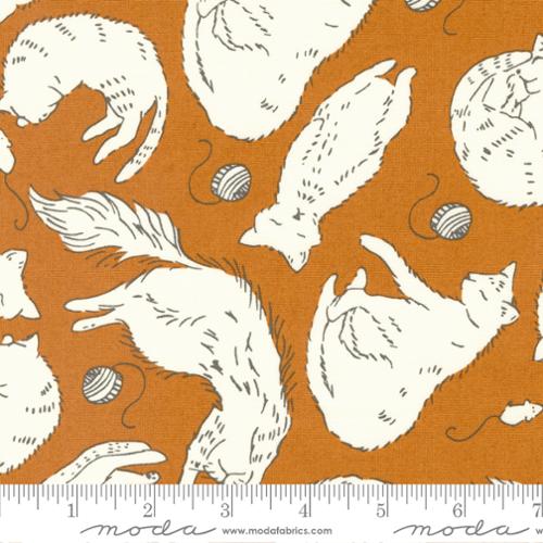 Here Kitty Kitty by Stacy Iest Hsu - Sleepy Time - Rust 20832 20