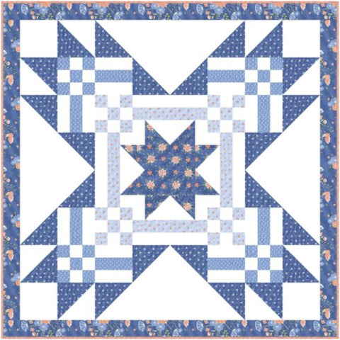 Pre-Order Barn Star 6 Quilt Kit : Peachy Keen by Coriander Quilts for Moda