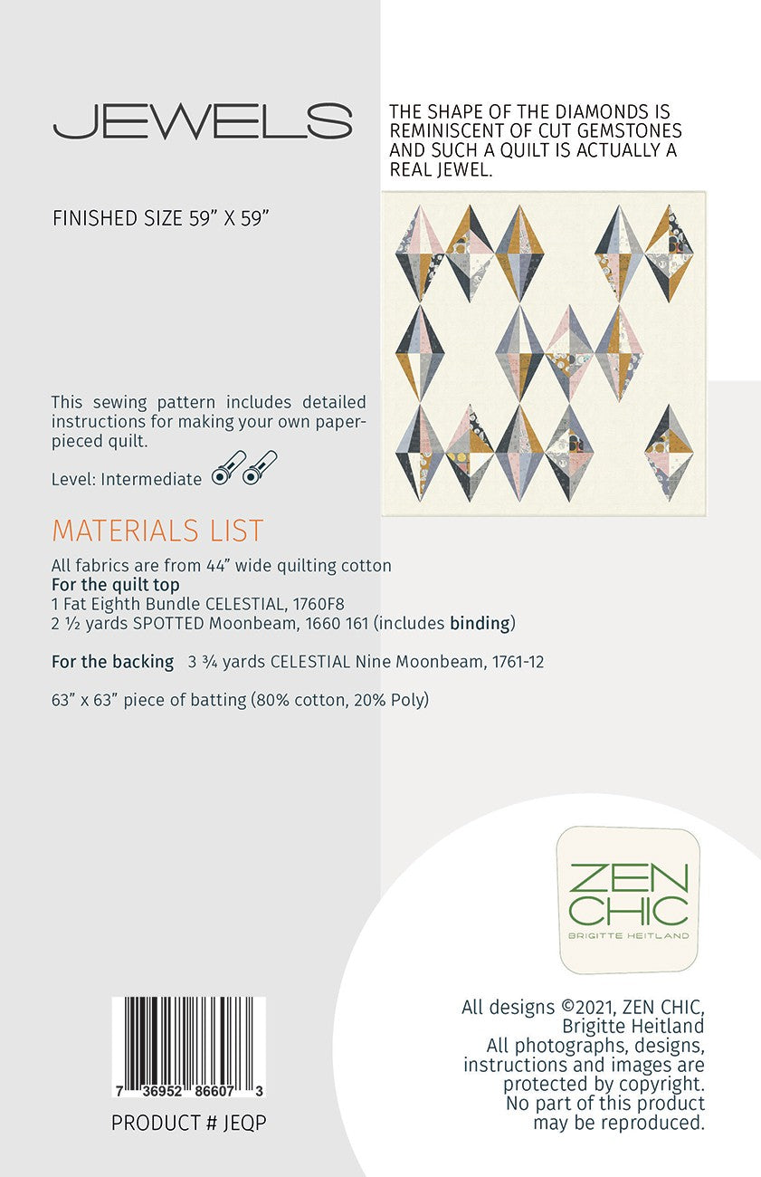 Jewels Quilt Pattern : Zen Chic