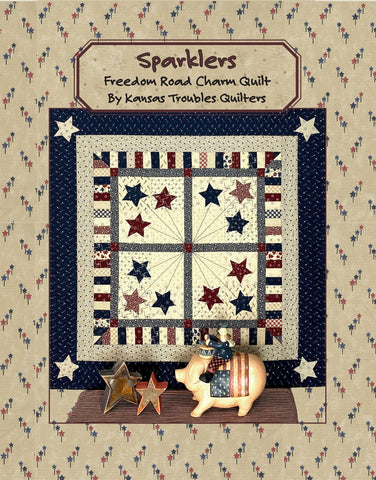 Sparklers Freedom Road Charm Quilt : Kansas Troubles Quilters