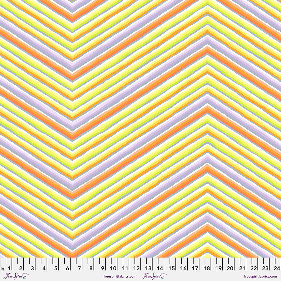 Kaffe: 85 & Fabulous - Chevron Stripe - Yellow PWGP090.YELLOW