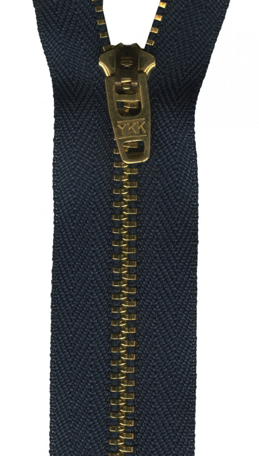 Metal Jean Zipper 7 in Navy : YKK