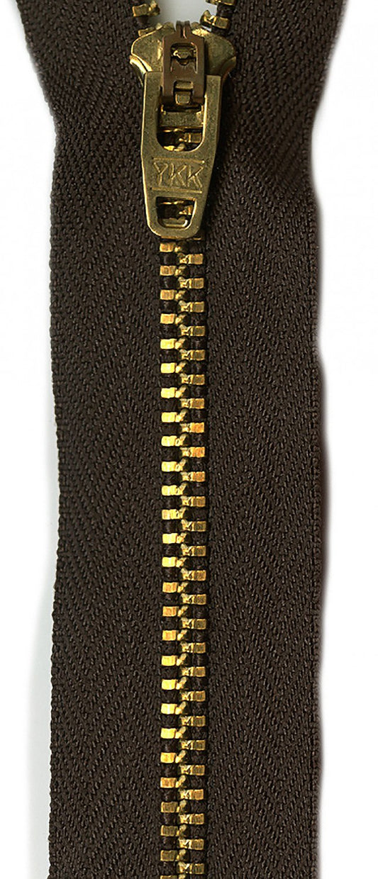 Metal Jean Zipper 7 in Sable Brown : YKK