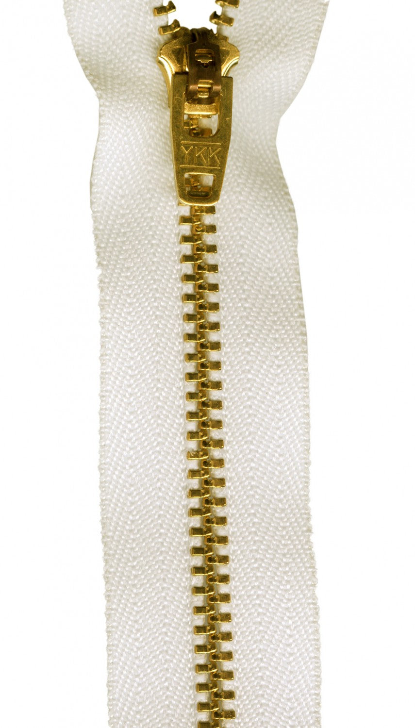 Metal Jean Zipper 7 in Silky White : YKK