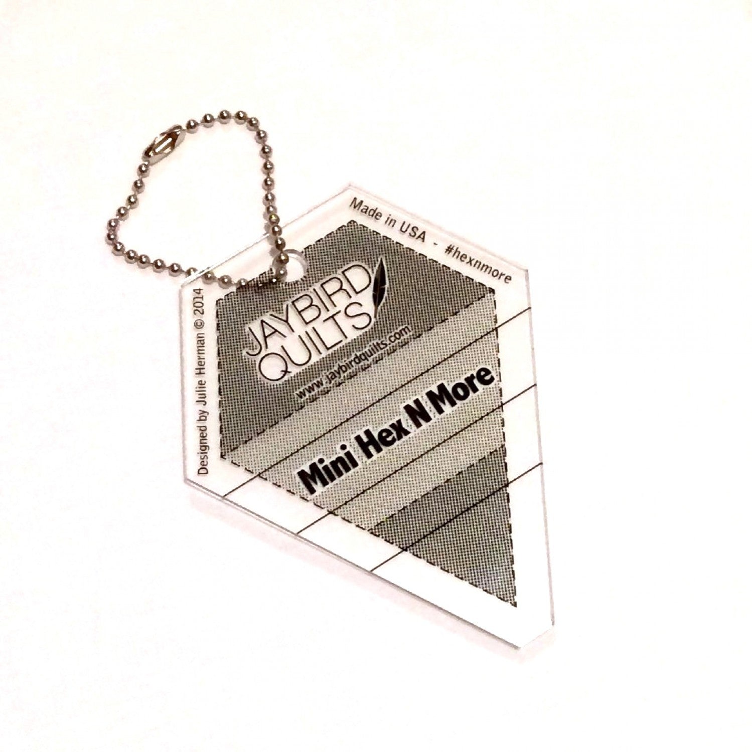 Mini Hex N More Key Chain Ruler : Jaybird Quilts