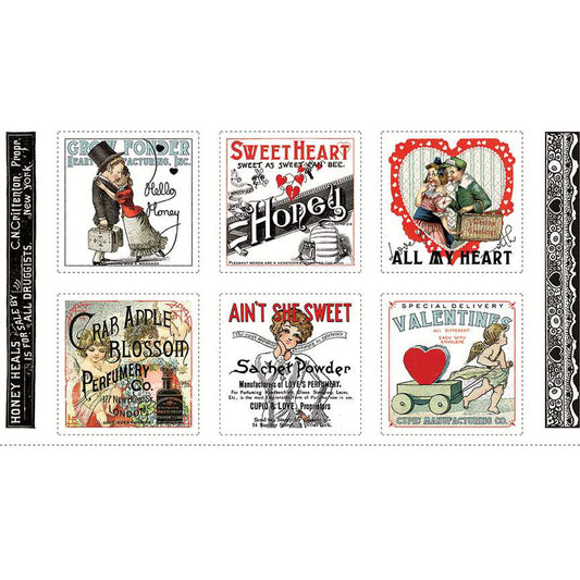 All My Heart Valentine Ads Patch Panel by J. Wecker Frisch