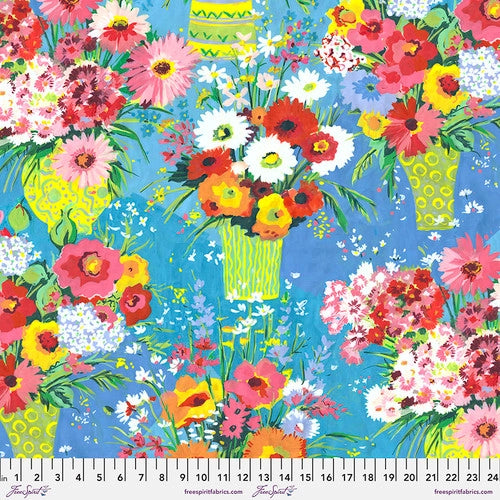 Flowerfields by Sarah Campbell - Sunday Table - Blue