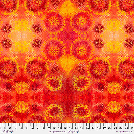 Happy Blooms by Sue Penn - Sunburst - Flame  PWSP051-FLAME
