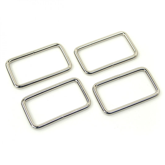 Four Rectangle Rings 1 1/2" Nickel : Sallie Tomato