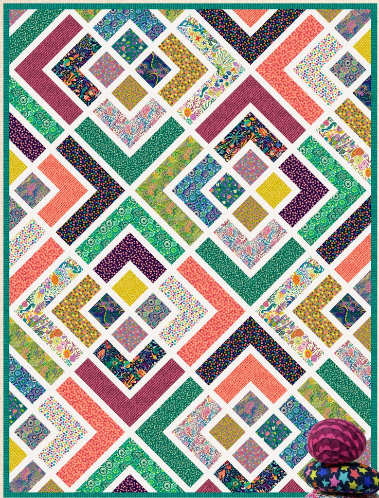 Penny Quilt featuring Atlantis by Sally Kelly – Modern Quilt Co.