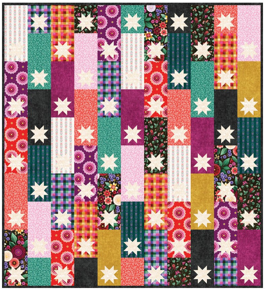 Starlets Quilt featuring June by Laura C. Moyer: Quilt Kit