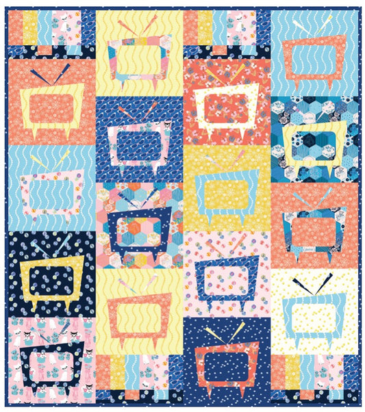Mod TV Quilt featuring Thrift Shop by Louise Pretzel: Quilt Kit