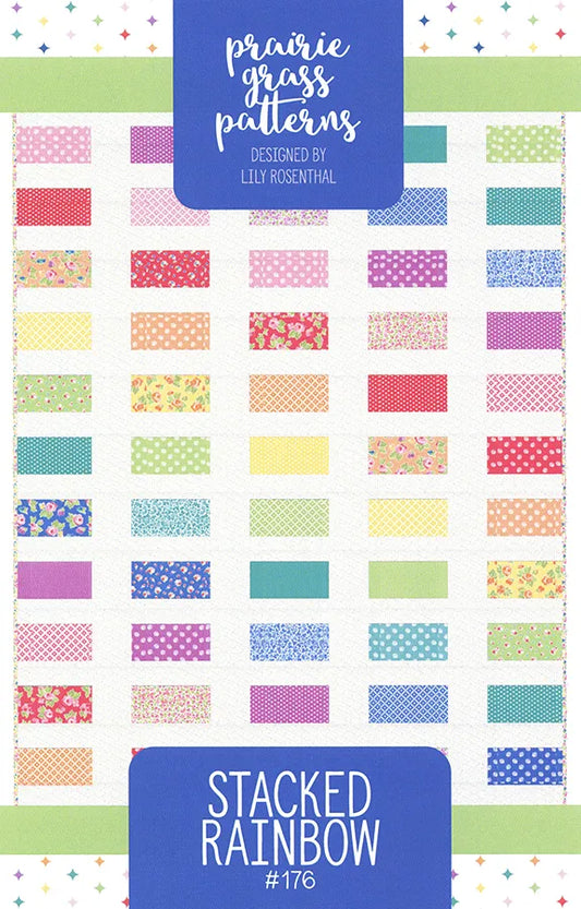 Stacked Rainbow Quilt Pattern by April Rosenthal Prairie Grass Patterns