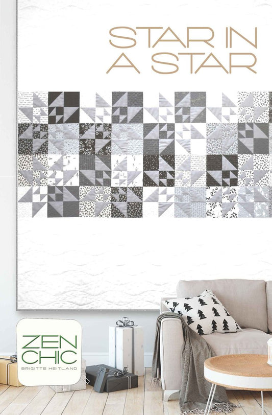Star in a Star Quilt Pattern by Zen Chic