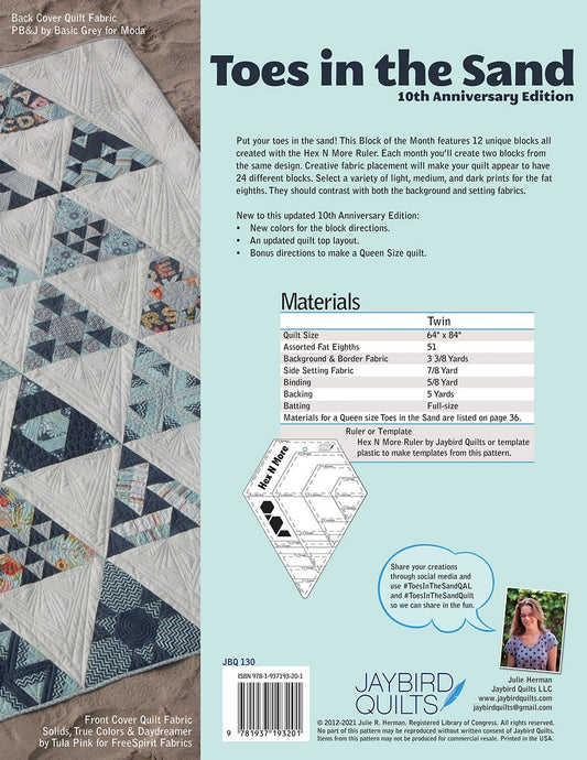 Toes in The Sand Block of the Month Quilt Book by Jaybird Quilts