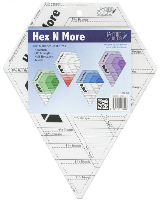 Toes in the Sand Book & Hex N More Ruler Bundle by Jaybird Quilts