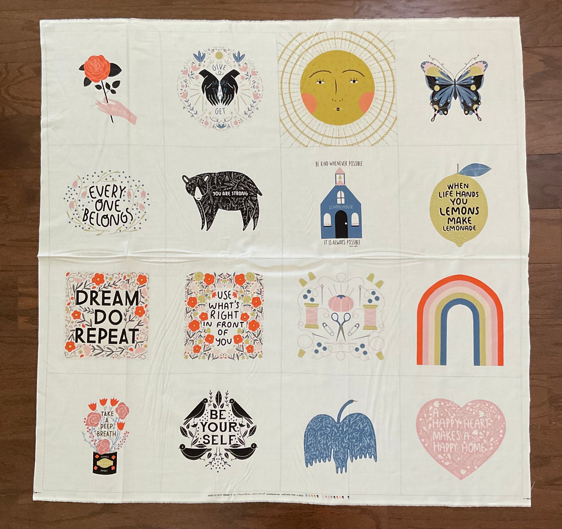 Words to Live By by Gingiber for Moda : Panel