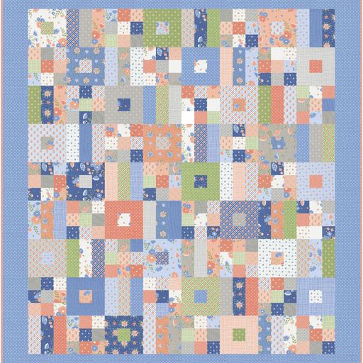 Kit de courtepointe patchwork Jelly Roll : Peachy Keen par Coriander Quilts